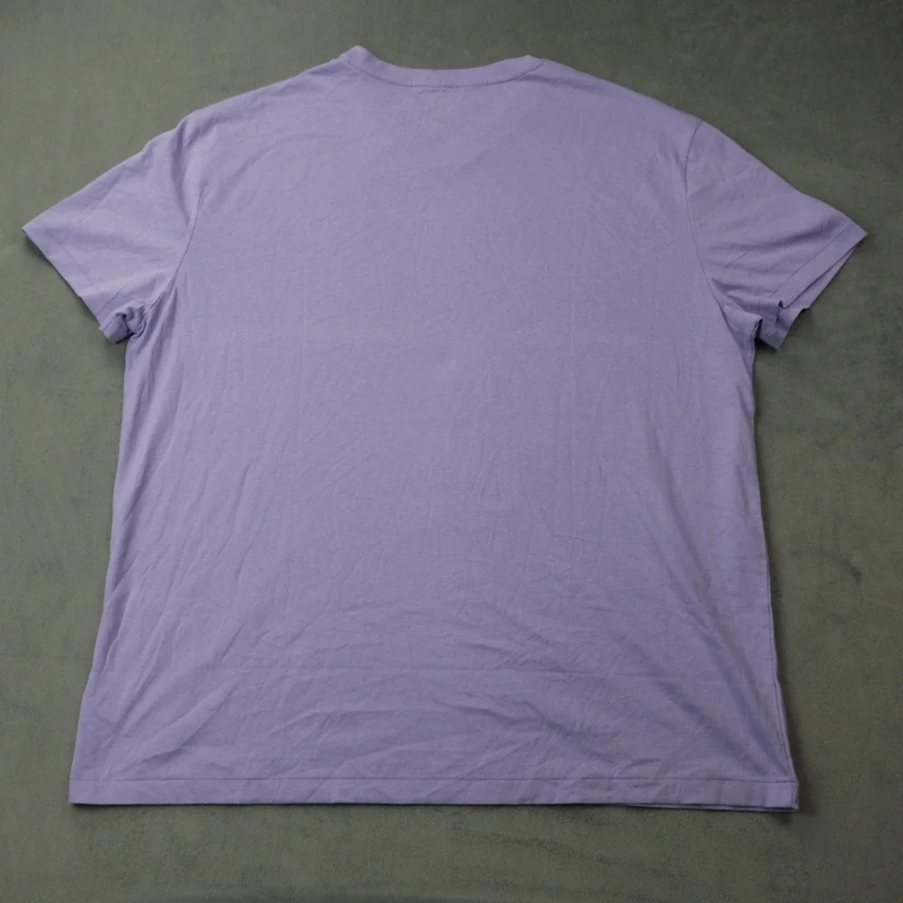 Polo Ralph Lauren V-Neck T-Shirt XL Purple Cotton Classic Fit NWT Flaw MSRP $55